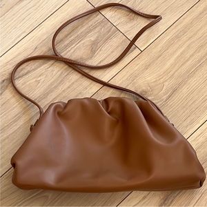 Brown PVC Clutch or Crossbody Bag